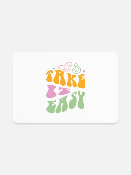 Take it Easy - Rectangle Magnet - white - Front