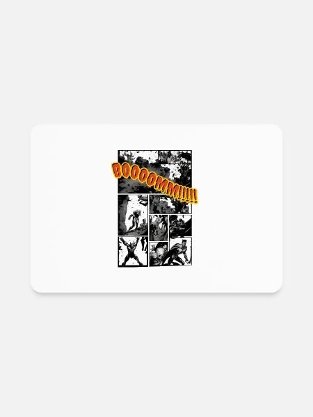 Comic page of super hero magazine - Rectangle Magnet - white - Front