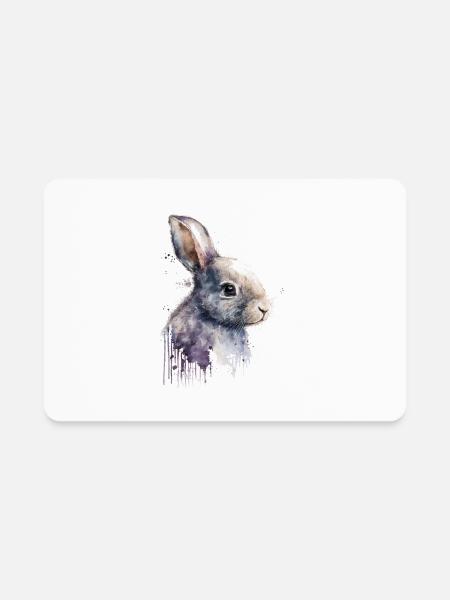 Easter Bunny - Rectangle Magnet - white - Front