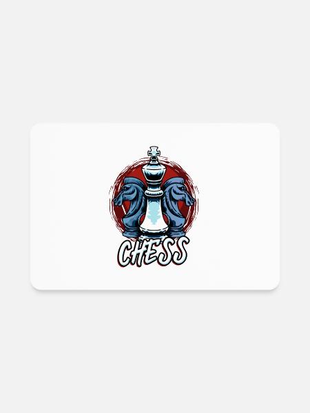 Chess Knight King Chess Players - Rectangle Magnet - white - Front