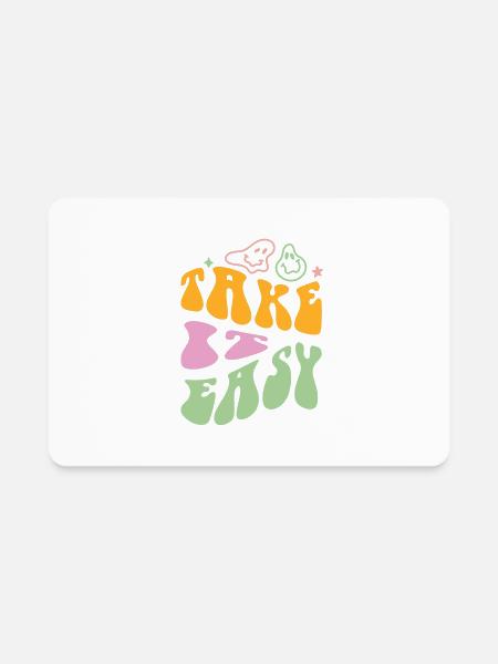 Take it Easy - Rectangle Magnet - white - Front