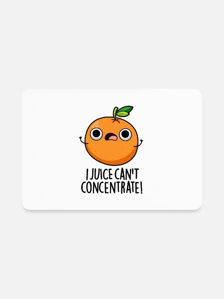I Juice Can Not Concentrate Cute Fruit - Rectangle Magnet - white - Front
