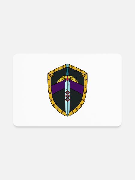 Sword and Shield - Rectangle Magnet - white - Front