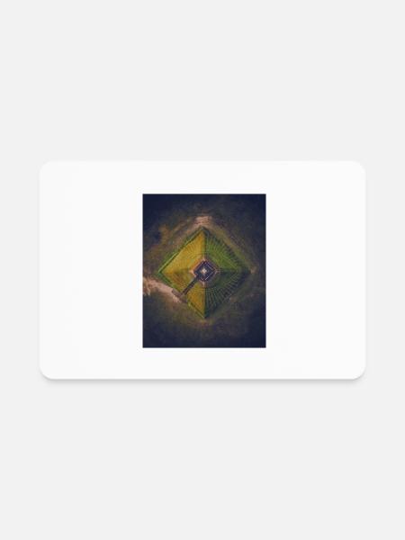 Pyramid Eye - Rectangle Magnet - white - Front