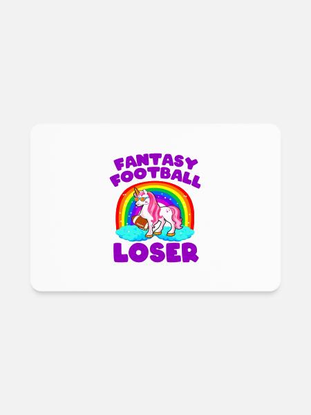 Fantasy Football Loser Shirt Funny Fantasy - Rectangle Magnet - white - Front