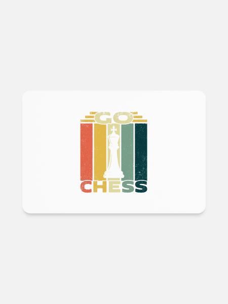 Go Chess I Chess Coach Tournament Chess - Rectangle Magnet - white - Front