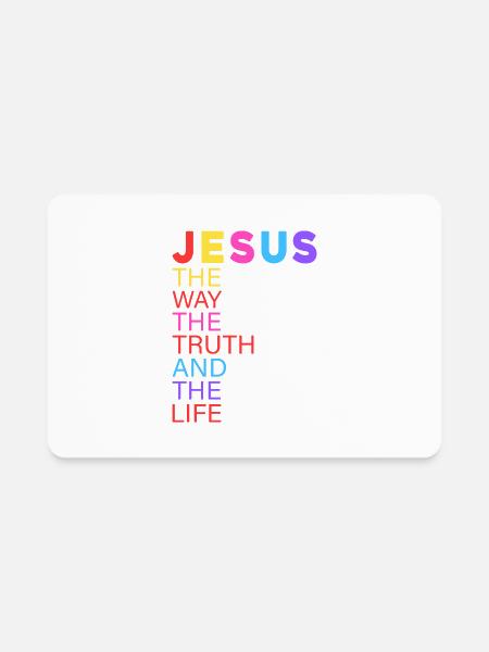 Jusus The Way The Truth The Life - Rectangle Magnet - white - Front