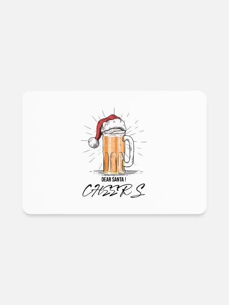 Dear Santa Cheers - Rectangle Magnet - white - Front