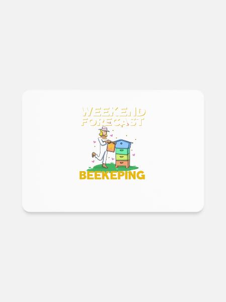 Beekeeping Weekend Forecast - Rectangle Magnet - white - Front