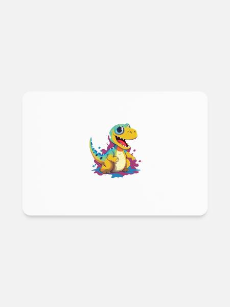 Cheerful Camarasaurus: Cheerful and Playful Dinosa - Rectangle Magnet - white - Front