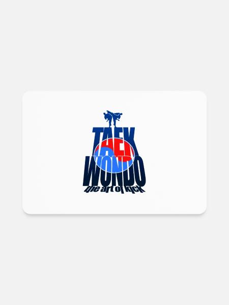TAEKWONDO MOUNTAIN THE ART OF KICK - Rectangle Magnet - white - Front