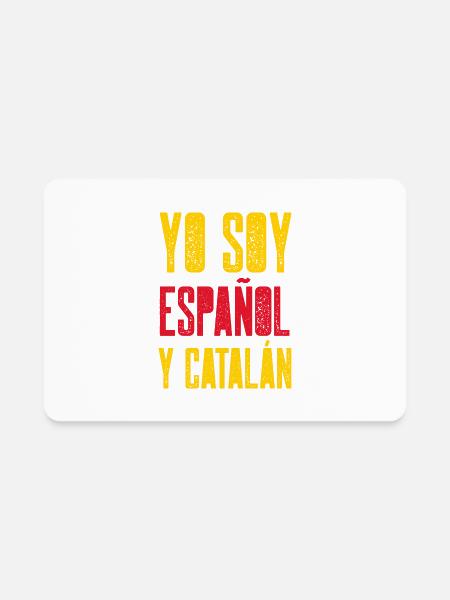 Yo Soy Español Y Catalán - Rectangle Magnet - white - Front
