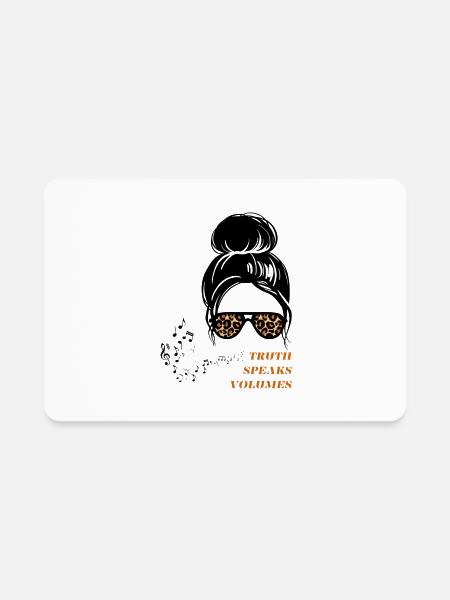 TRUTH SPEAKS VOLUMES - Rectangle Magnet - white - Front