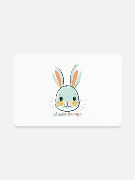 Easter Bunny - Rectangle Magnet - white - Front