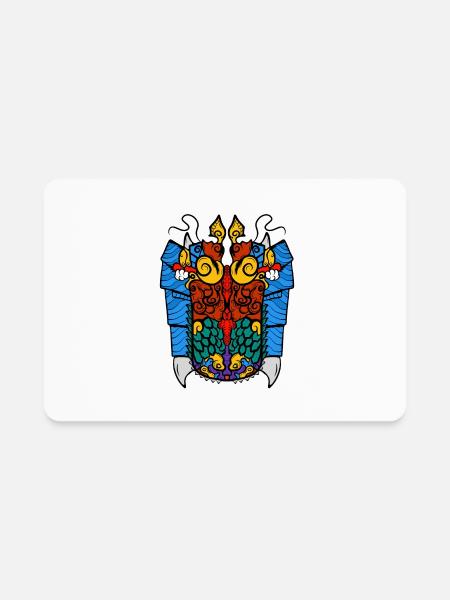 ancient shield - Rectangle Magnet - white - Front
