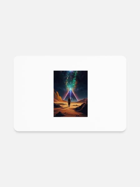 Pyramid Of Power - Rectangle Magnet - white - Front