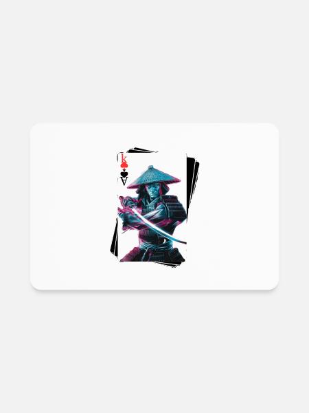 Samurai_Cards - Rectangle Magnet - white - Front