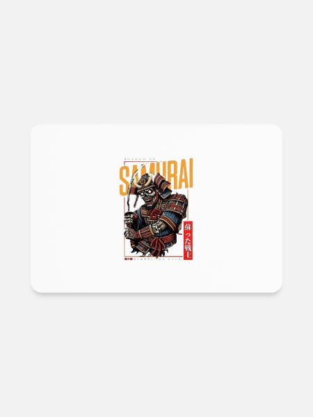 Customizable Shadow of Samurai - Rectangle Magnet - white