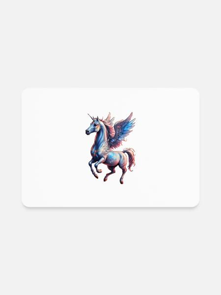 Unicorn Pegasus - Rectangle Magnet - white - Front