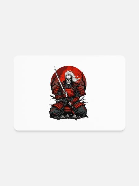 Ancient Samurai - Rectangle Magnet - white - Front