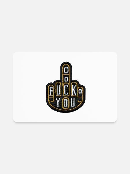 Fuck you - Rectangle Magnet - white - Front