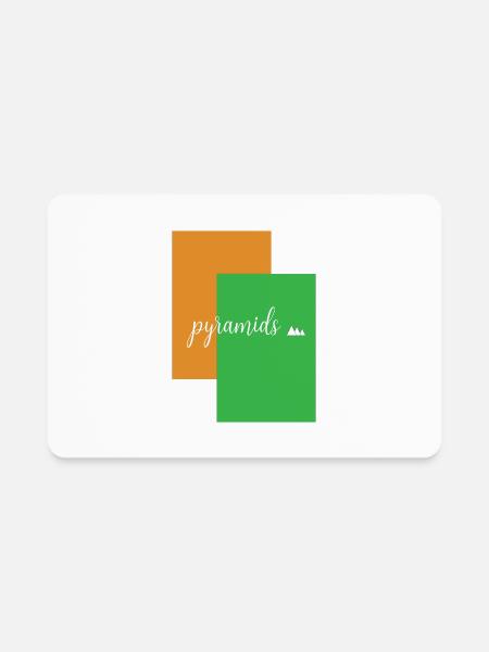 Pyramids - Rectangle Magnet - white - Front