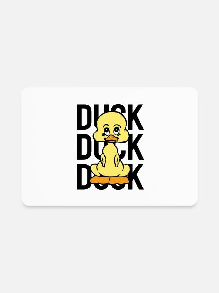 Duck - Rectangle Magnet - white - Front