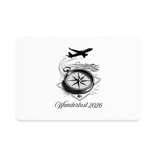 Wanderlust 2026 T-Shirt | Minimalist Travel Plane - Rectangle Magnet