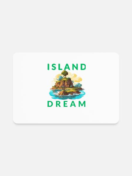 Island Dream Escape - Rectangle Magnet - white