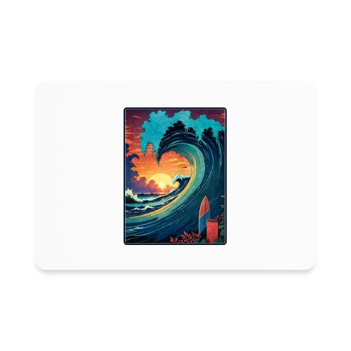 Vintage Sunrise Wave - Rectangle Magnet