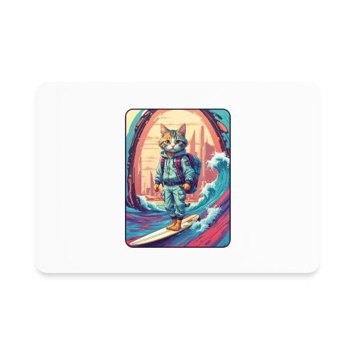 City Surf Messenger Cat - Rectangle Magnet