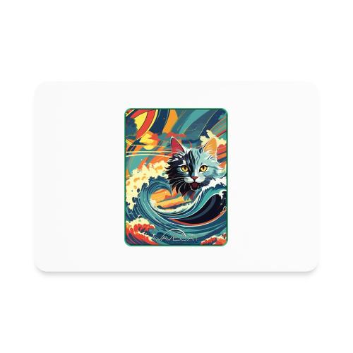 Wavecat Beach - Rectangle Magnet