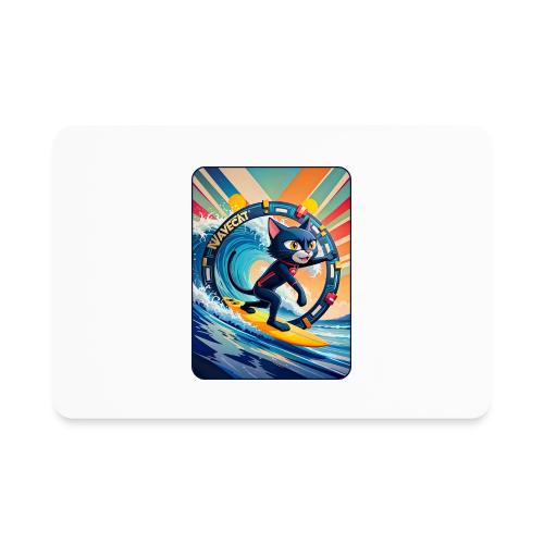 Wavecat Surfing A Rainbow Sunrise - Rectangle Magnet