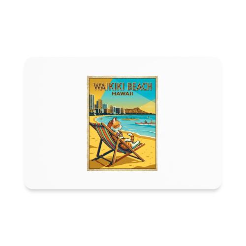 Waikiki Beach Cat - Rectangle Magnet