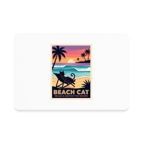 Beach Cat - Rectangle Magnet