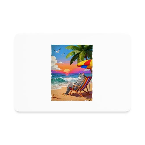 Rainbow Beach cat - Rectangle Magnet