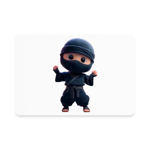 Cute Cartoon Ninja Toddler in Fight Pose - Rectangle Magnet