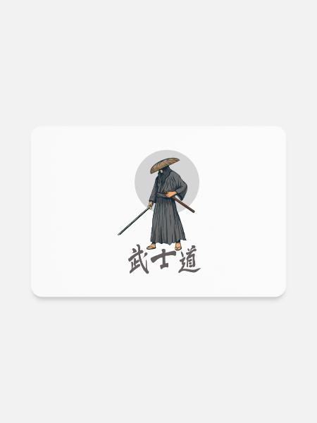 Samurai Ancient Ronin - Rectangle Magnet - white - Front