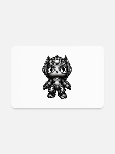 kawaii fantasy character - Rectangle Magnet - white - Front