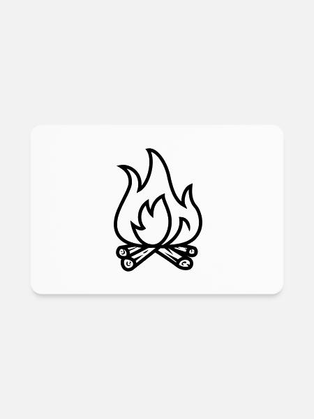 bonfire - Rectangle Magnet - white - Front