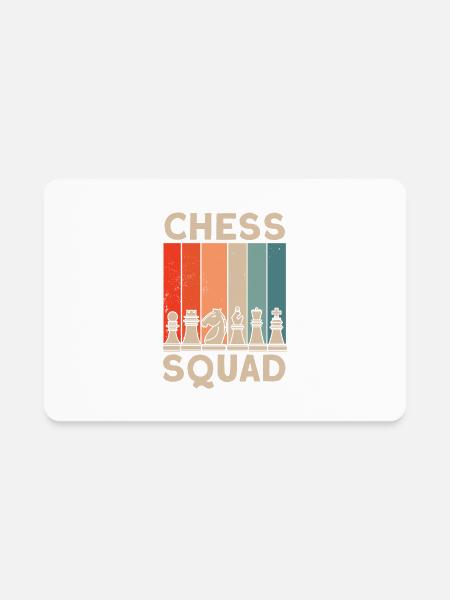 Chess Squad Chess Player - Rectangle Magnet - white - Front