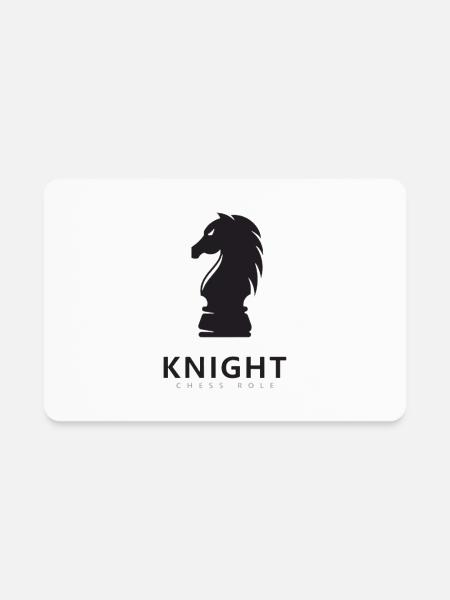 Chess Knight - Rectangle Magnet - white - Front