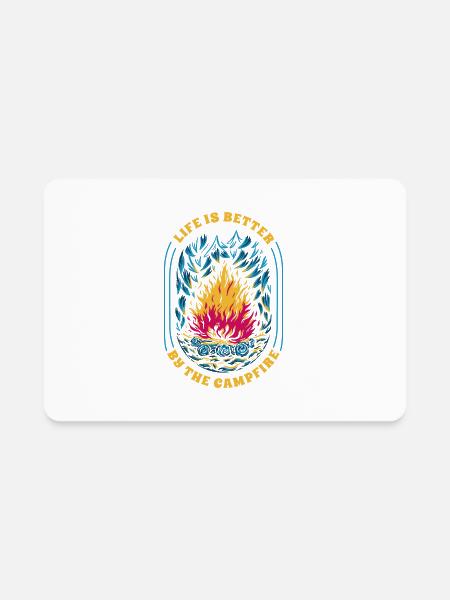 Life Is Better By The Campfire - Rectangle Magnet - white - Front