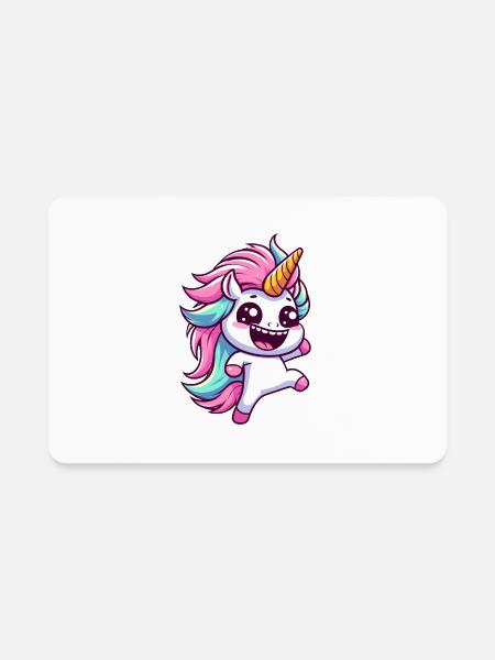 Cheer Unicorn - Rectangle Magnet - white - Front