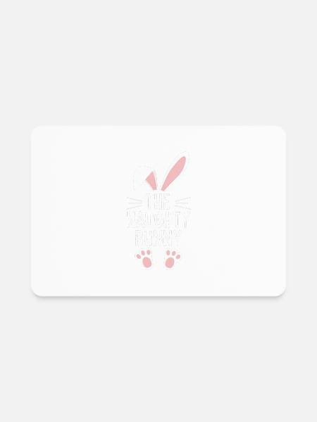 naughty easter bunny - Rectangle Magnet - white - Front