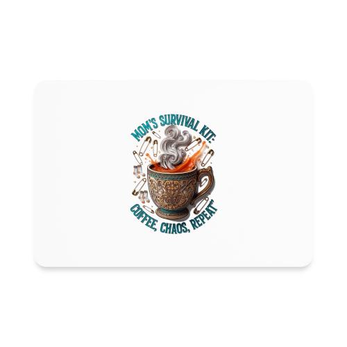 Mom's Survival Kit Tee | Coffee Chaos - Rectangle Magnet
