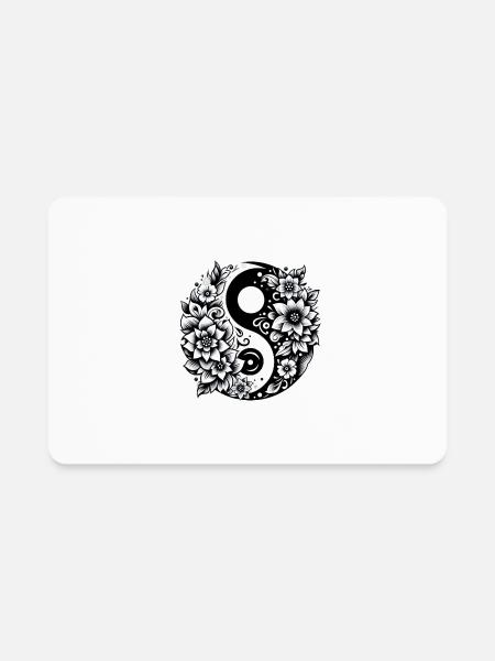 Yin yang - Rectangle Magnet - white - Front