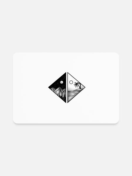 Day and Night - Rectangle Magnet - white - Front
