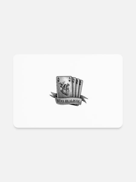 Stay Realistic - Rectangle Magnet - white - Front
