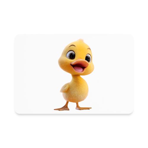 Bright Yellow Baby Duck Smiling - Rectangle Magnet
